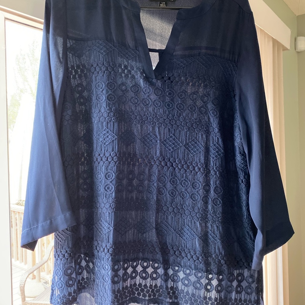 Navy blouse